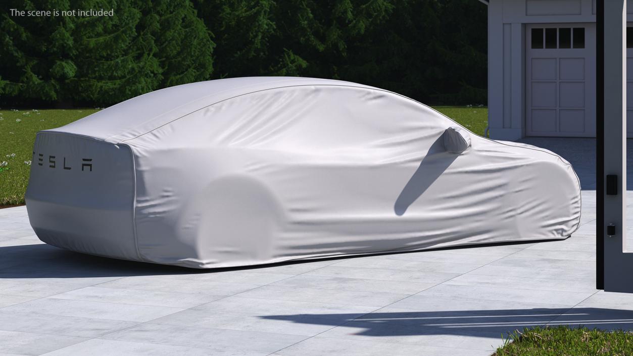 Tesla Model 3 Car Cover White 3D model