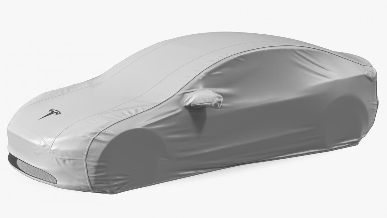 Tesla Model 3 Car Cover White 3D model