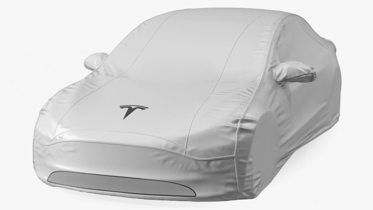 Tesla Model 3 Car Cover White 3D model