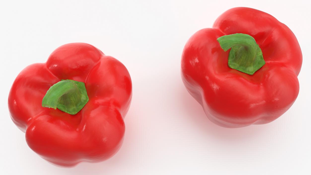 3D Fresh Red Bell Pepper