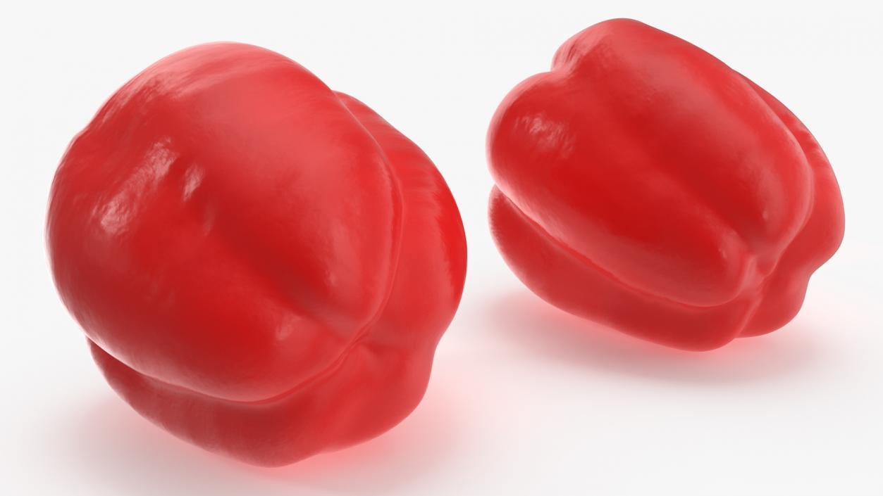 3D Fresh Red Bell Pepper