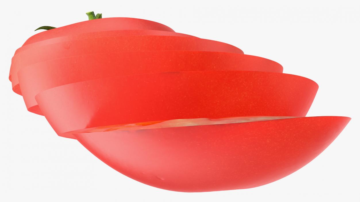 Sliced Tomato Lying 3D model