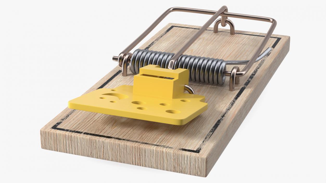 Trigger Plate Mouse Trap 3D model