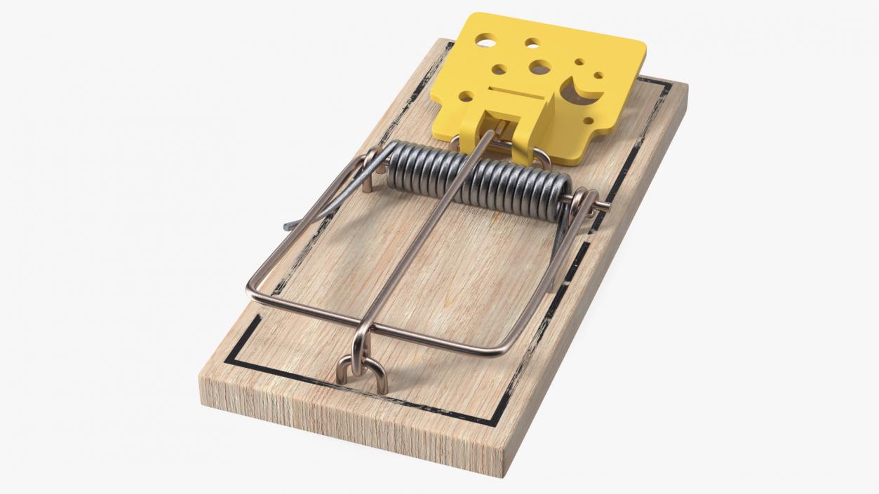 Trigger Plate Mouse Trap 3D model