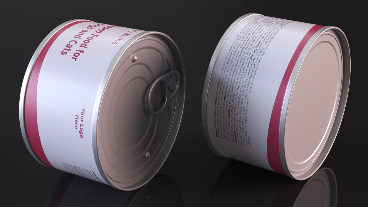 Canned Food for Pets Mockup 3D