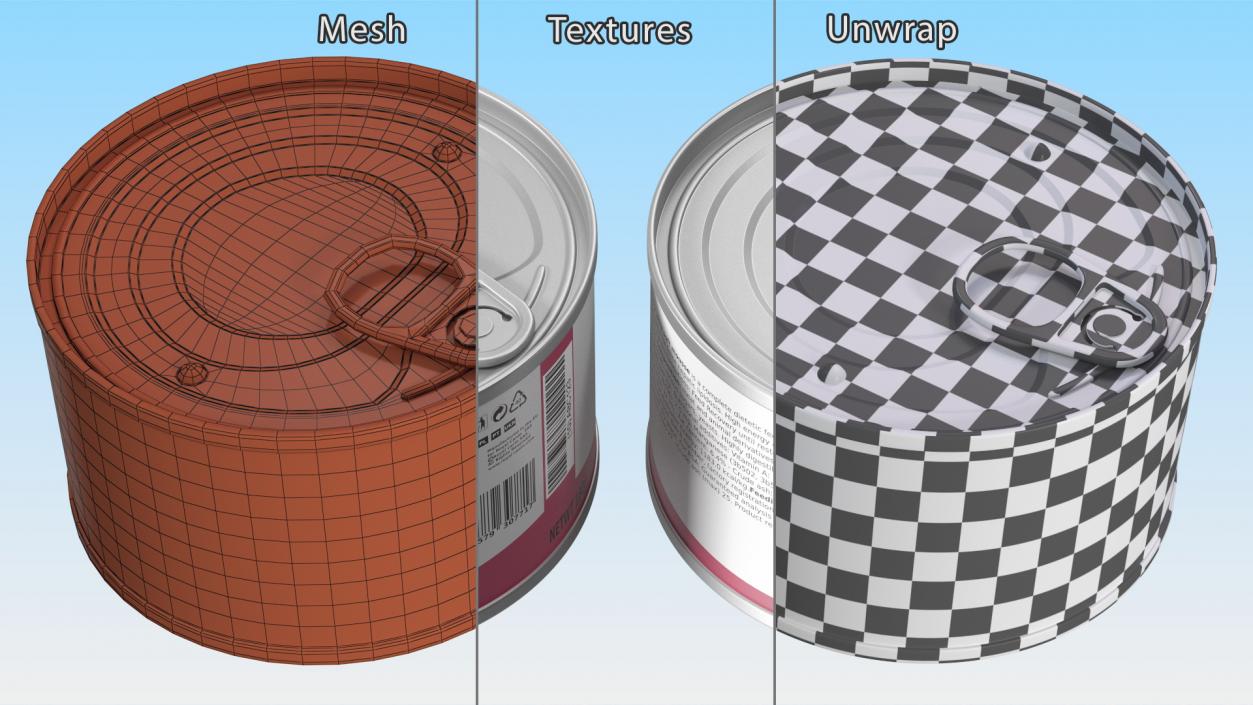 Canned Food for Pets Mockup 3D