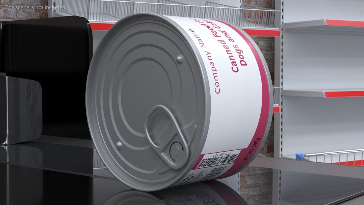 Canned Food for Pets Mockup 3D