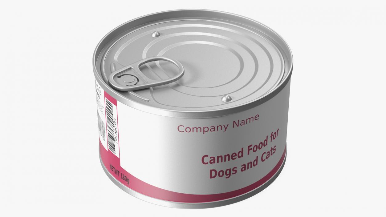 Canned Food for Pets Mockup 3D