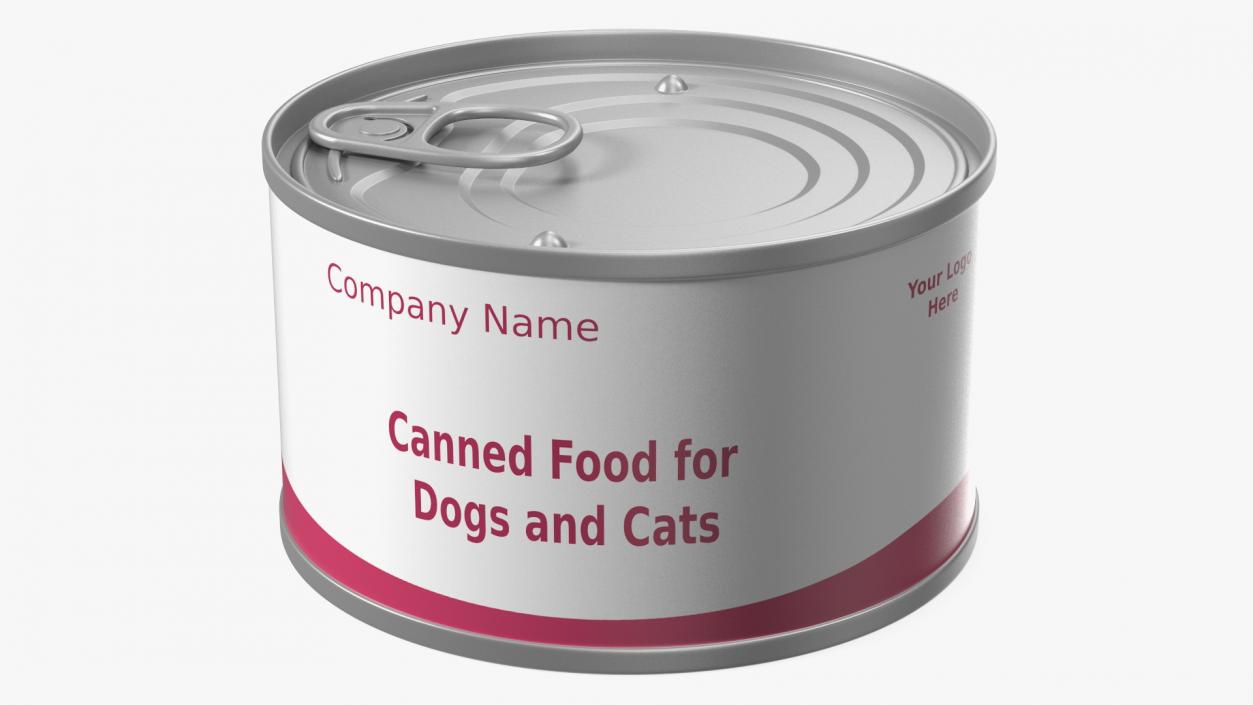 Canned Food for Pets Mockup 3D