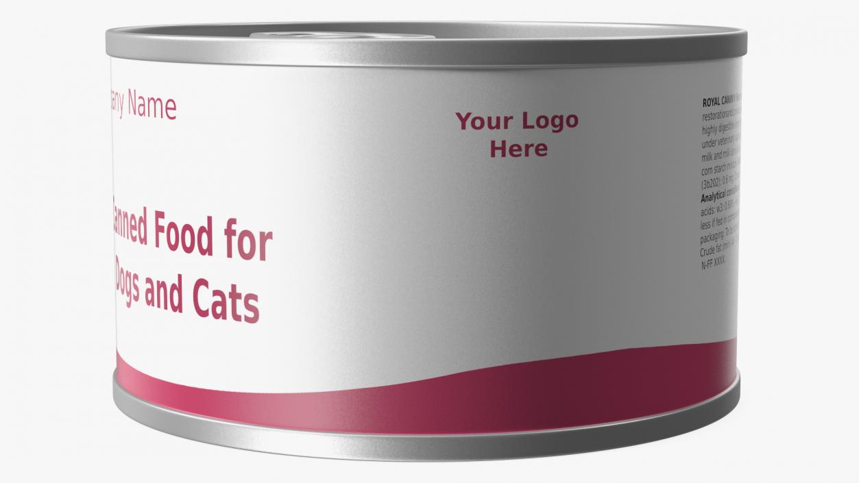 Canned Food for Pets Mockup 3D