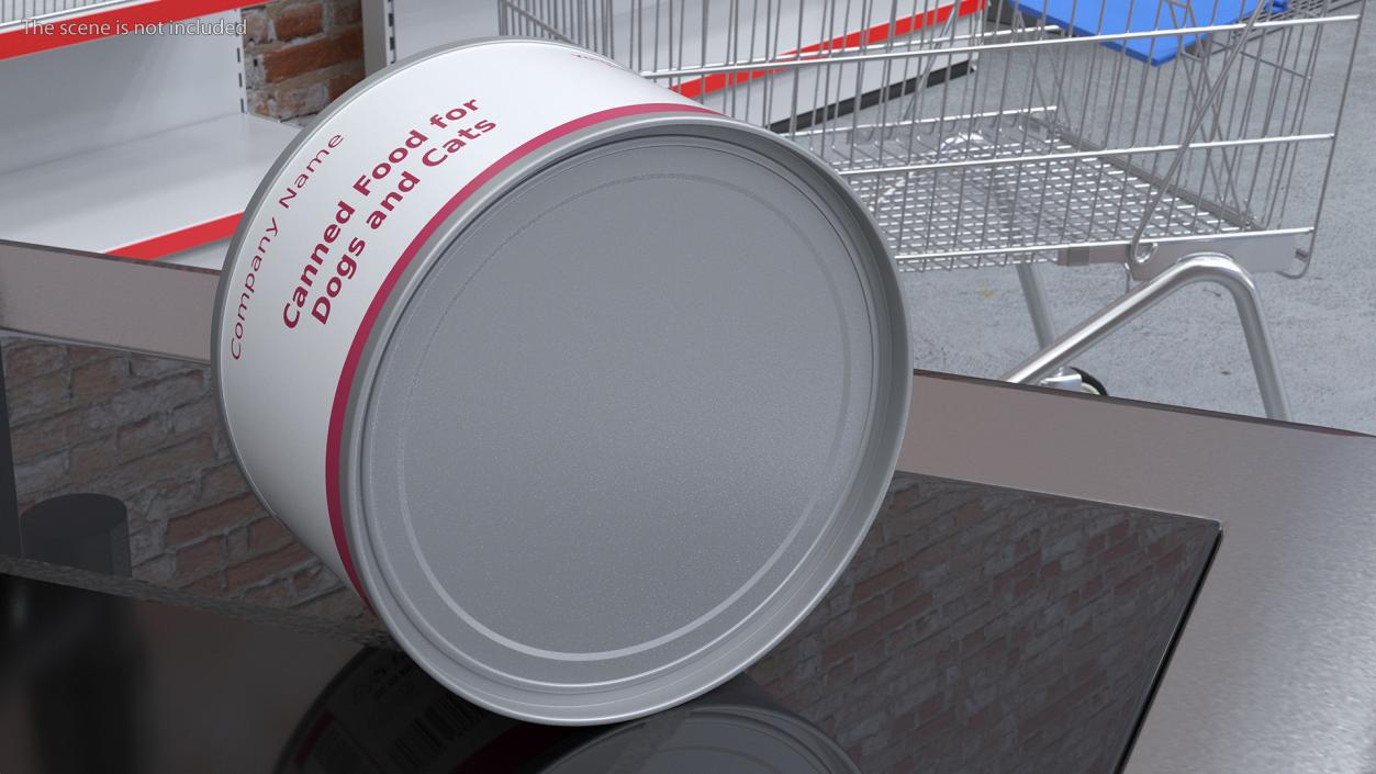 Canned Food for Pets Mockup 3D