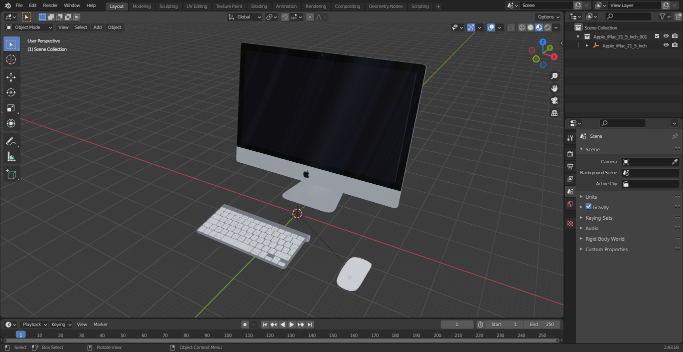 3D model Apple iMac 21 5 Inch