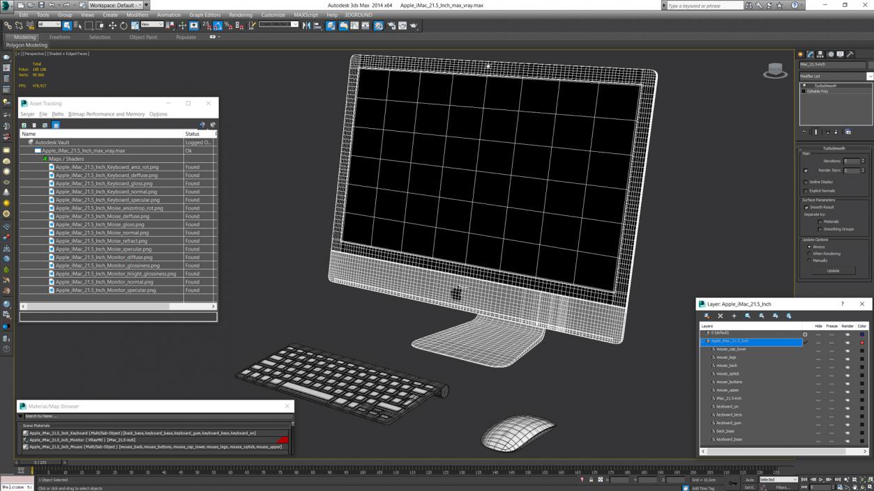 3D model Apple iMac 21 5 Inch