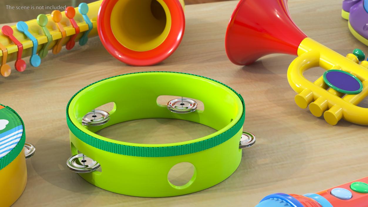 3D Tambourine Toy Musical Instrument model