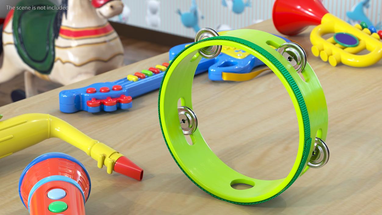 3D Tambourine Toy Musical Instrument model