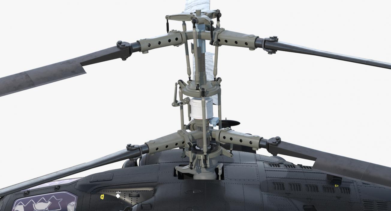 Kamov KA52 Black Shark Rigged 3D model