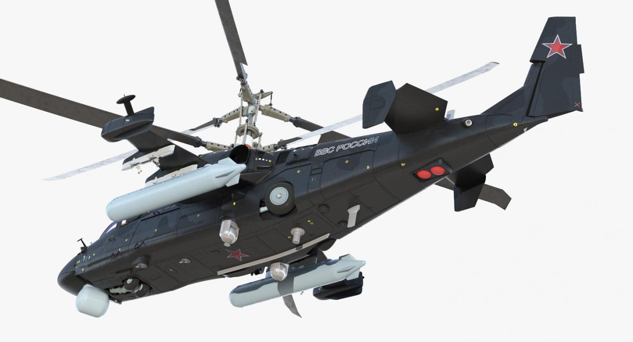 Kamov KA52 Black Shark Rigged 3D model