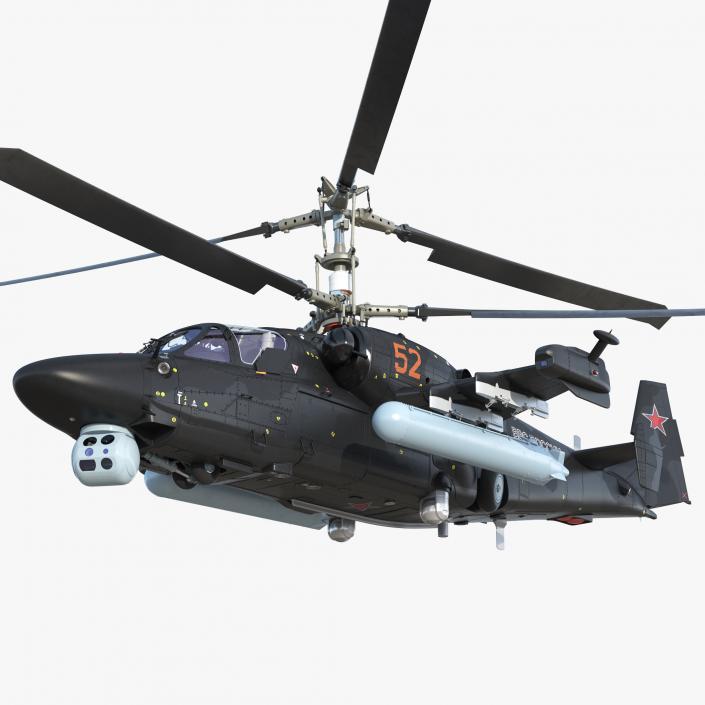 Kamov KA52 Black Shark Rigged 3D model