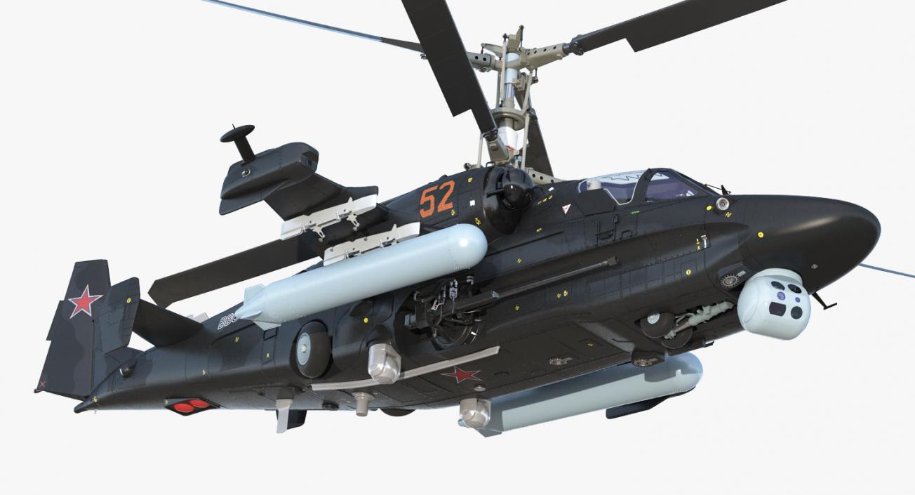 Kamov KA52 Black Shark Rigged 3D model