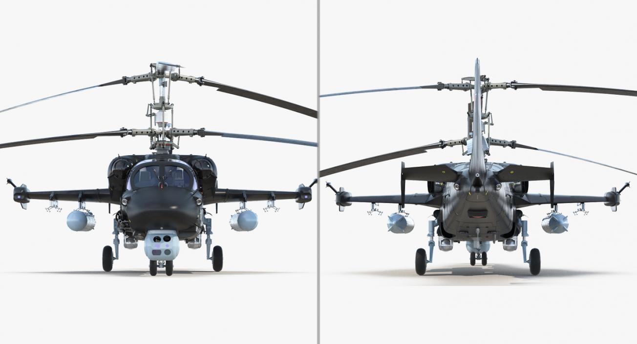 Kamov KA52 Black Shark Rigged 3D model