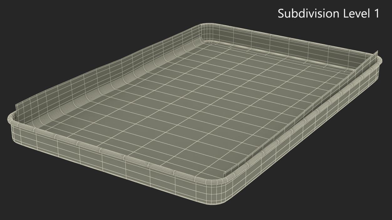 Oven Tray with Parchment Paper 2 3D