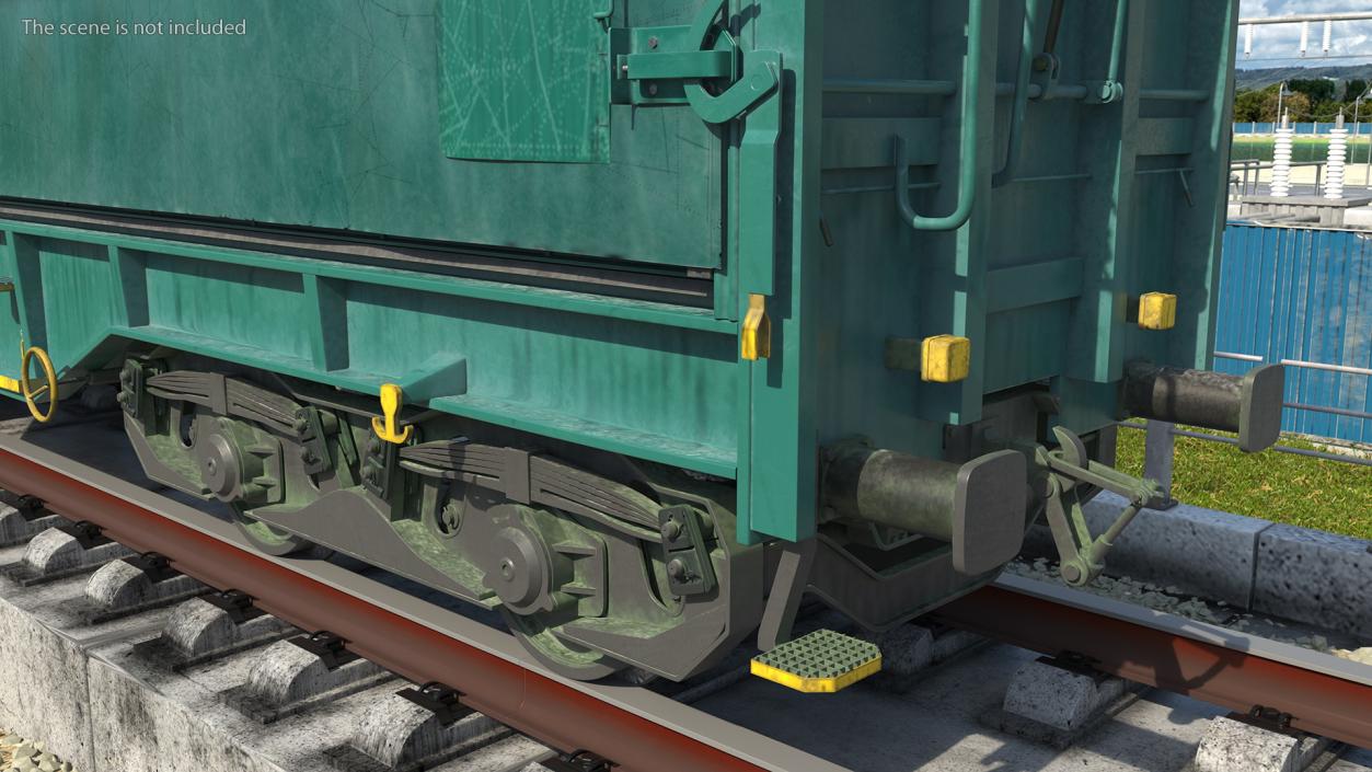 3D model Diesel Electric Locomotive with Tarpaulin Freight Wagon