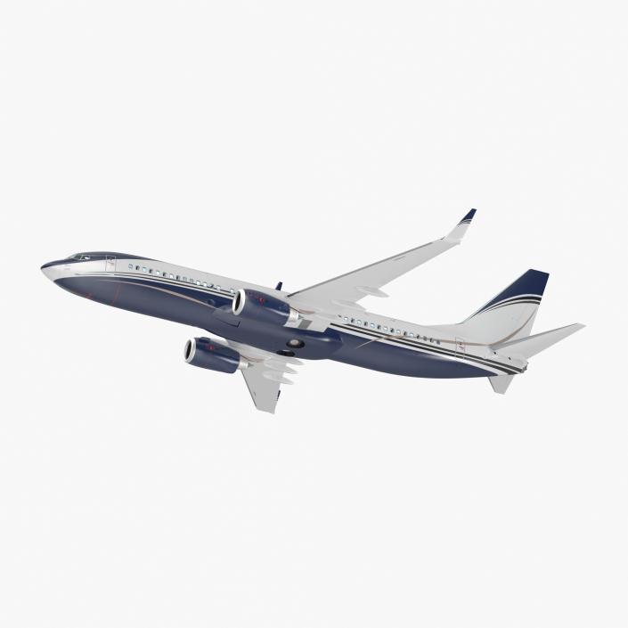 3D Boeing 737-800 with Interior Generic Rigged model