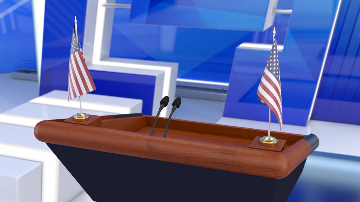 Table Flag USA 3D model