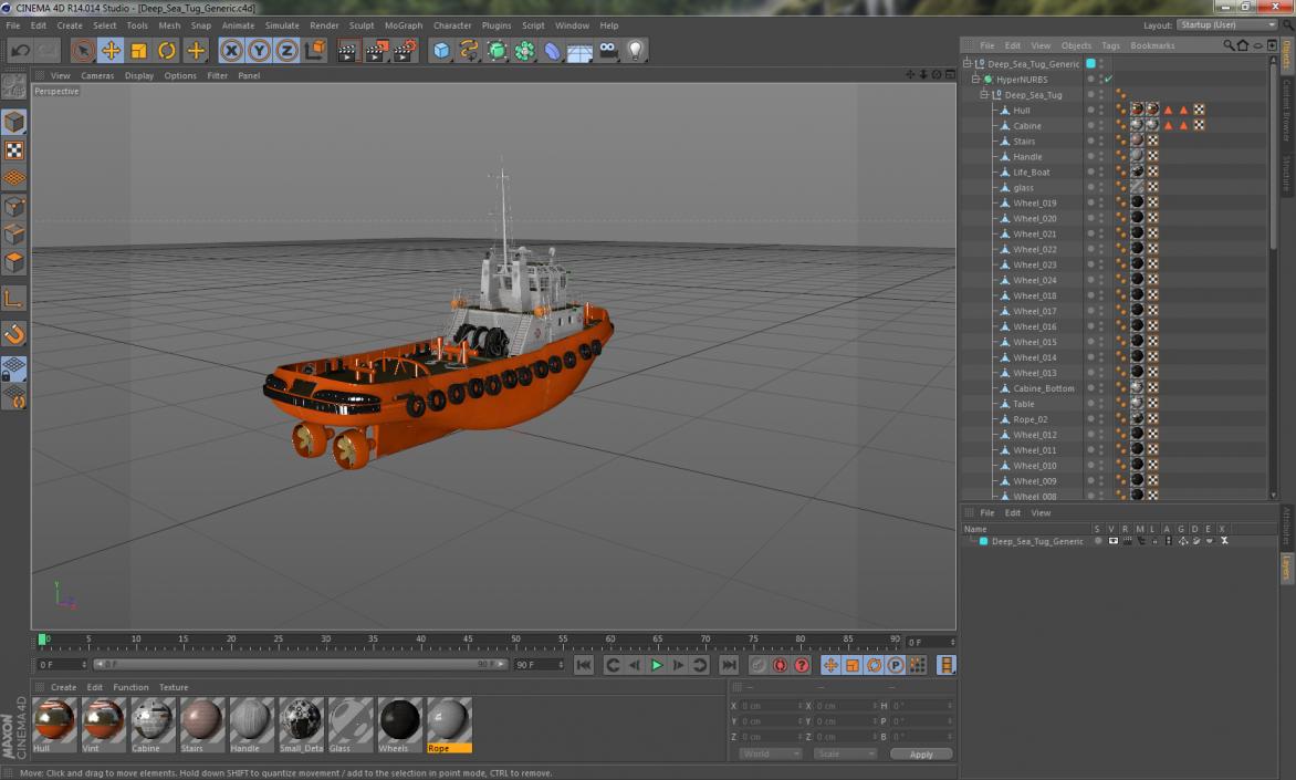 3D model Deep Sea Tug Generic