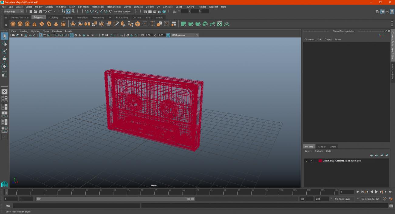 3D model TDK D90 Cassette Tape with Box