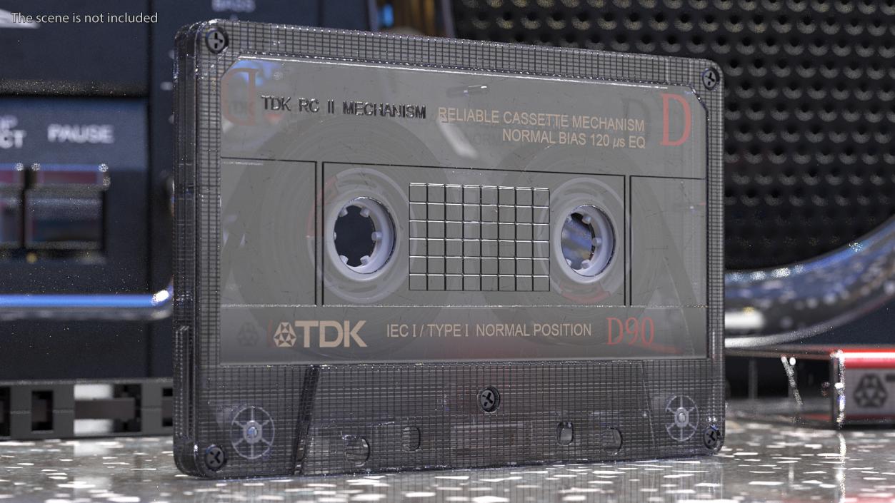 3D model TDK D90 Cassette Tape with Box