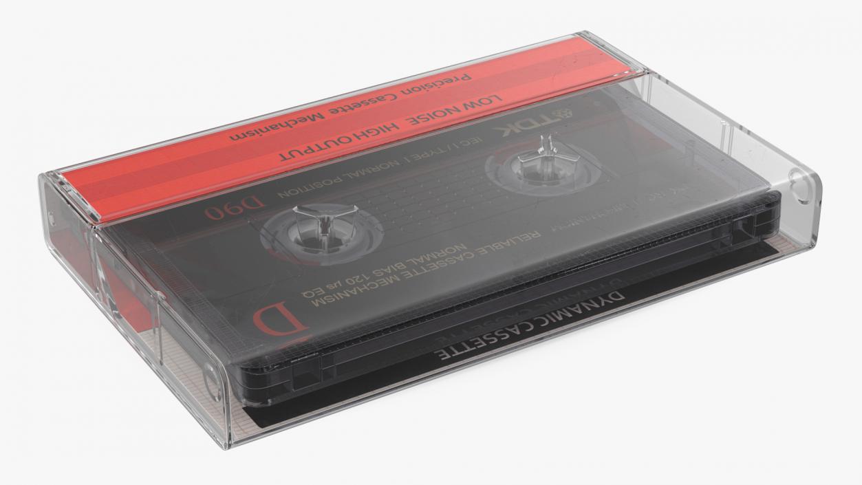 3D model TDK D90 Cassette Tape with Box