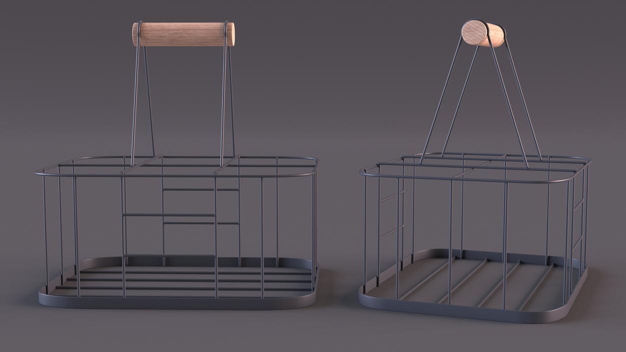 3D Milk Carrier Six Places model