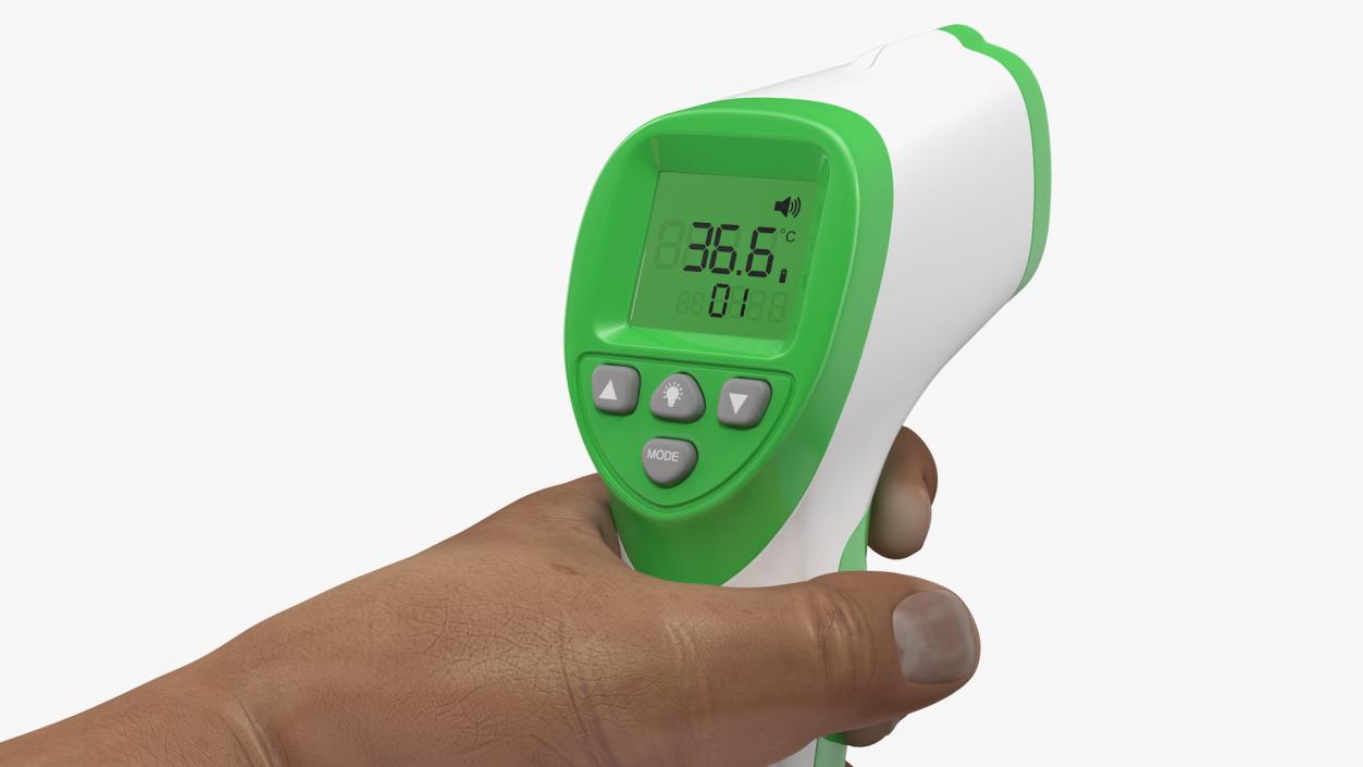 3D Infrared Thermometer in Hand model