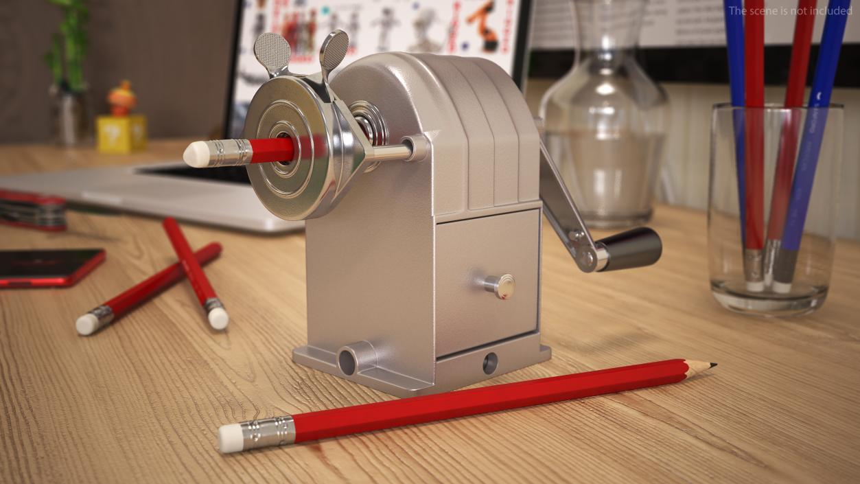 3D Manual Pencil Sharpener with Pencils