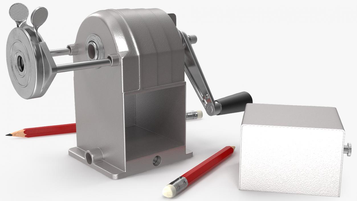 3D Manual Pencil Sharpener with Pencils