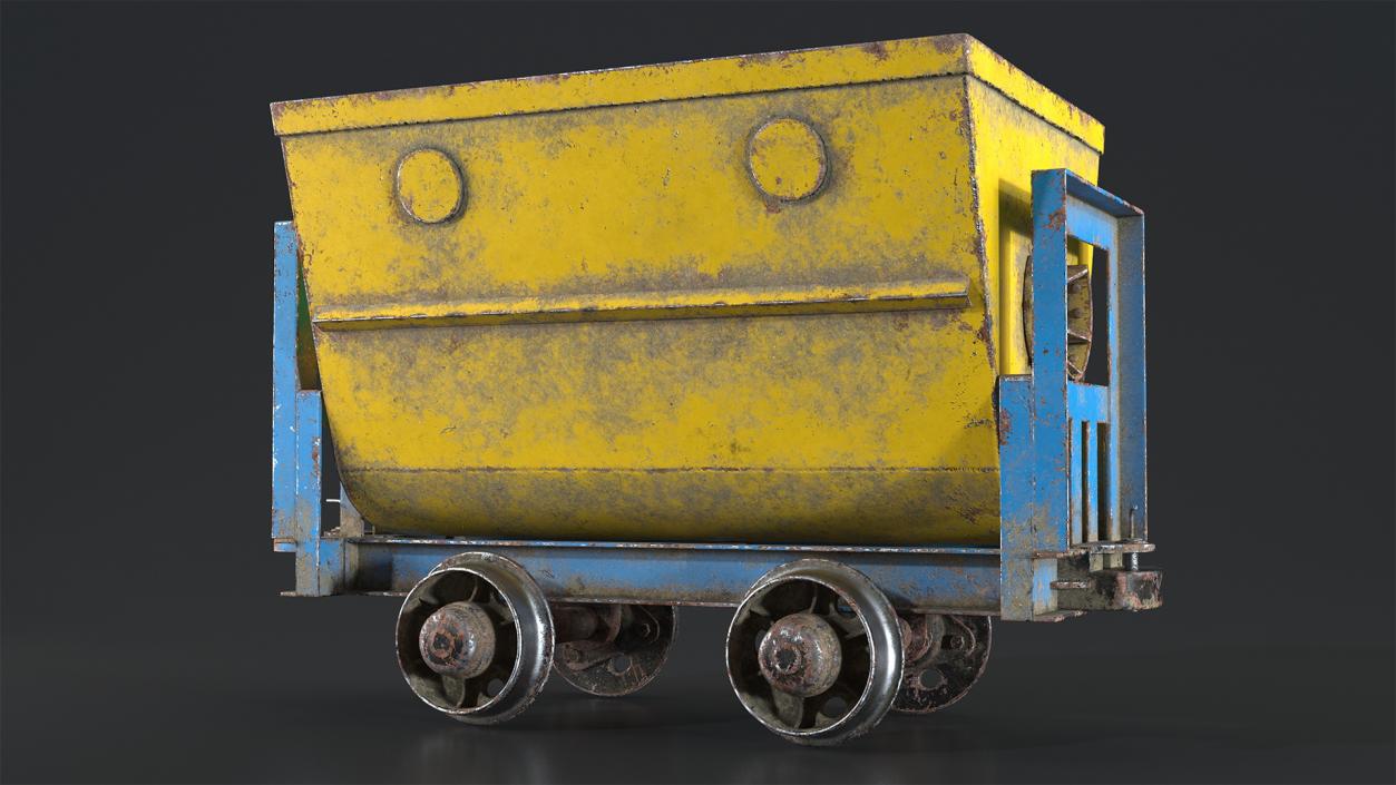 3D Mine Wagon Dusty