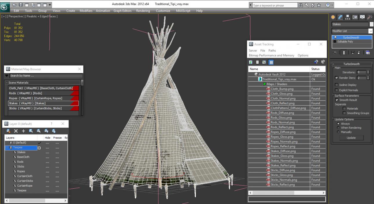 3D Traditional Tipi