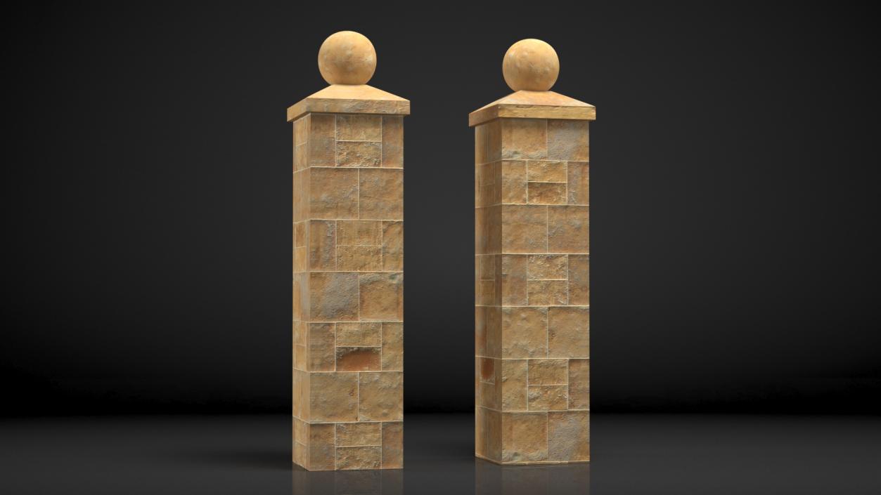 3D model Gate Posts