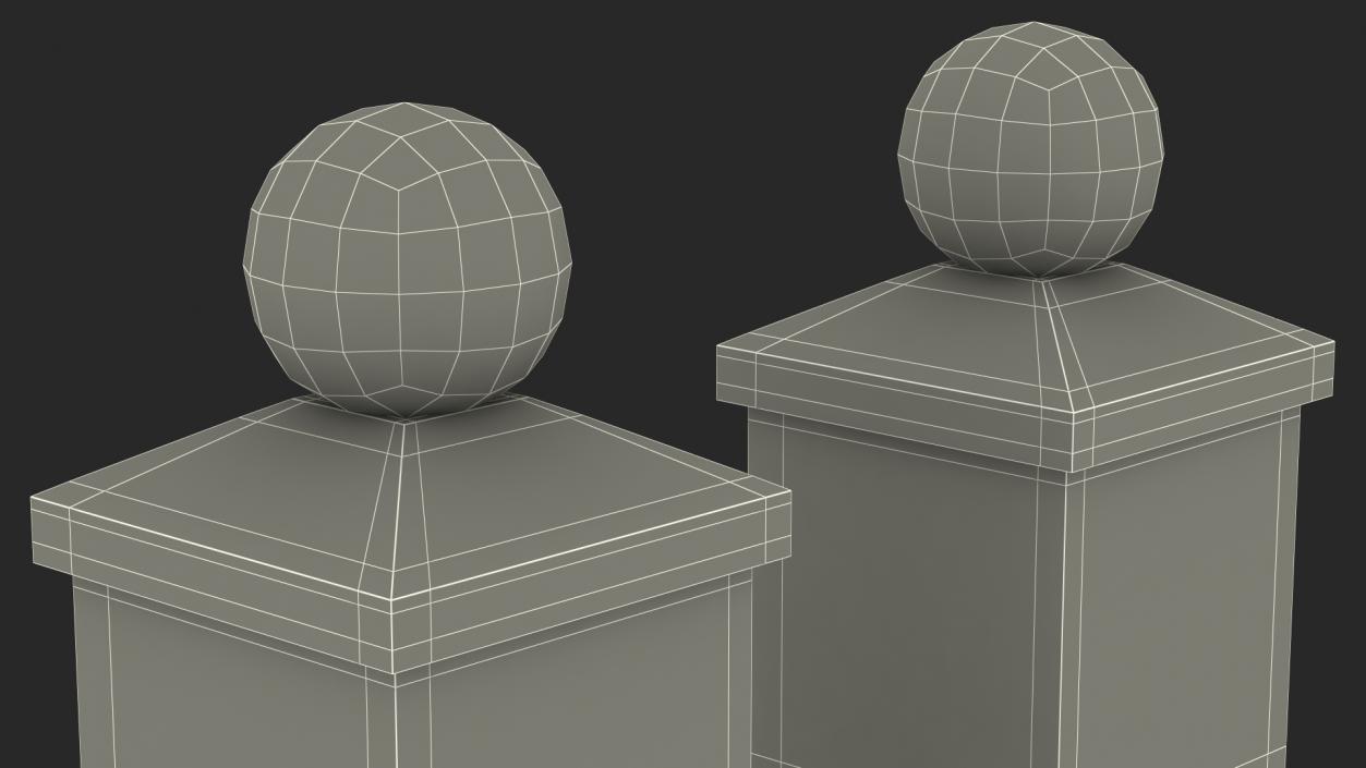 3D model Gate Posts