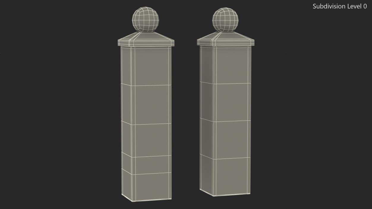 3D model Gate Posts