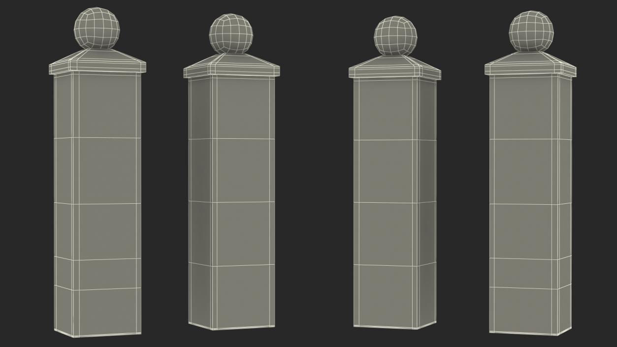 3D model Gate Posts