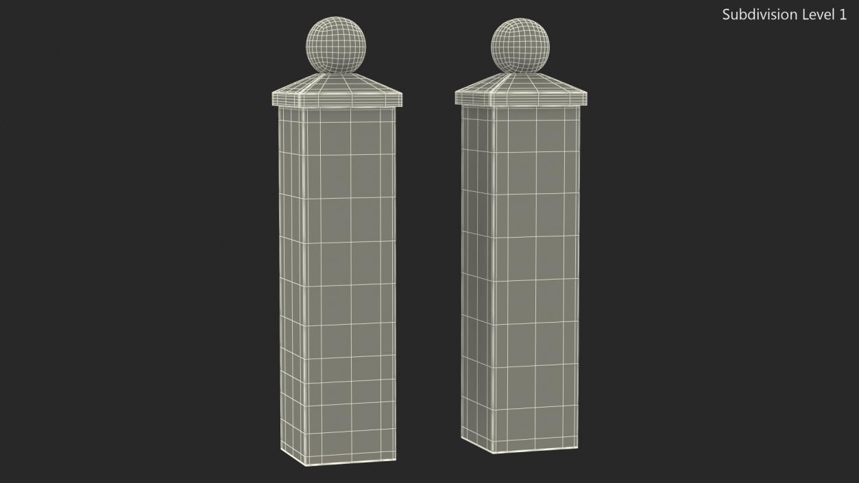 3D model Gate Posts