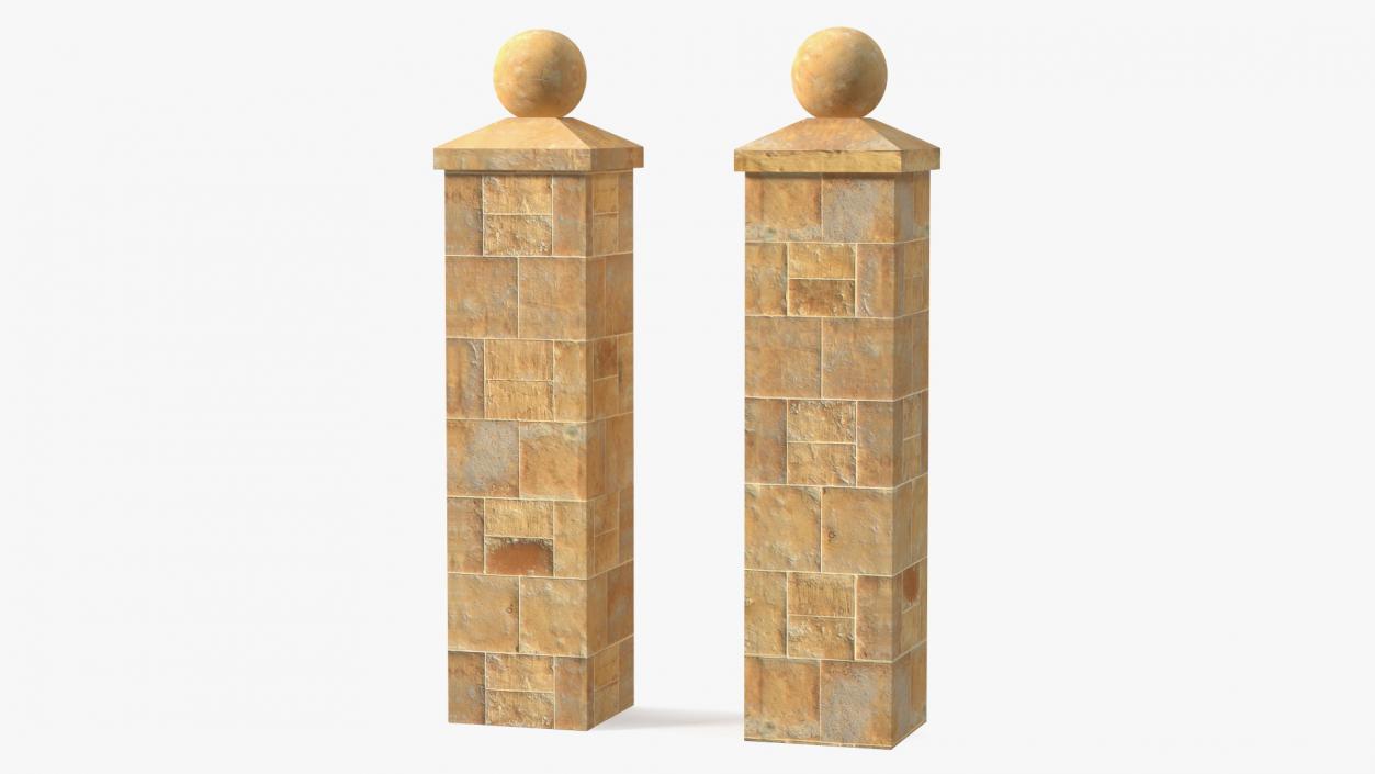 3D model Gate Posts