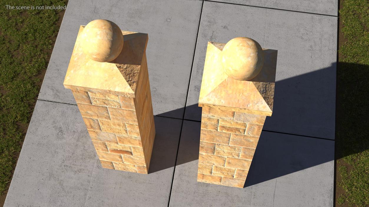 3D model Gate Posts