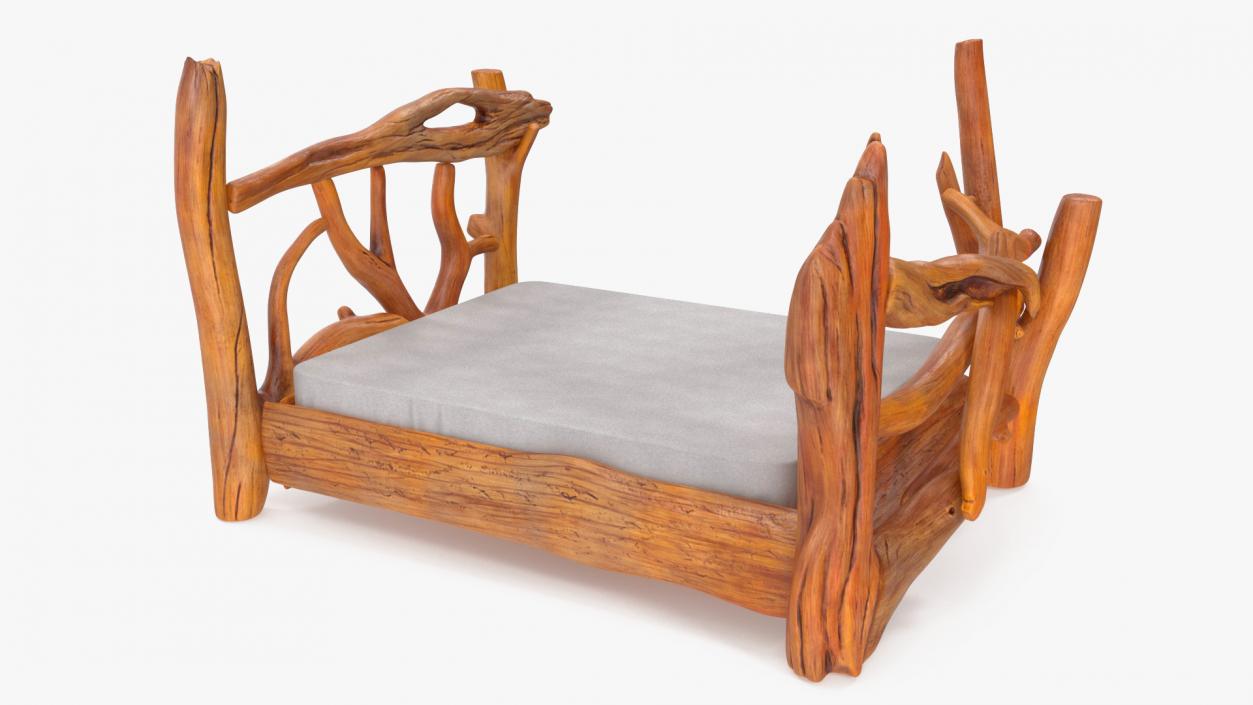 Log Bed Varnished 3D