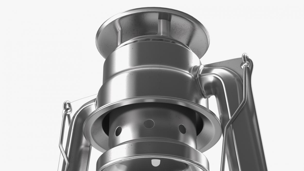 Stainless Steel Kerosene Lamp 3D model