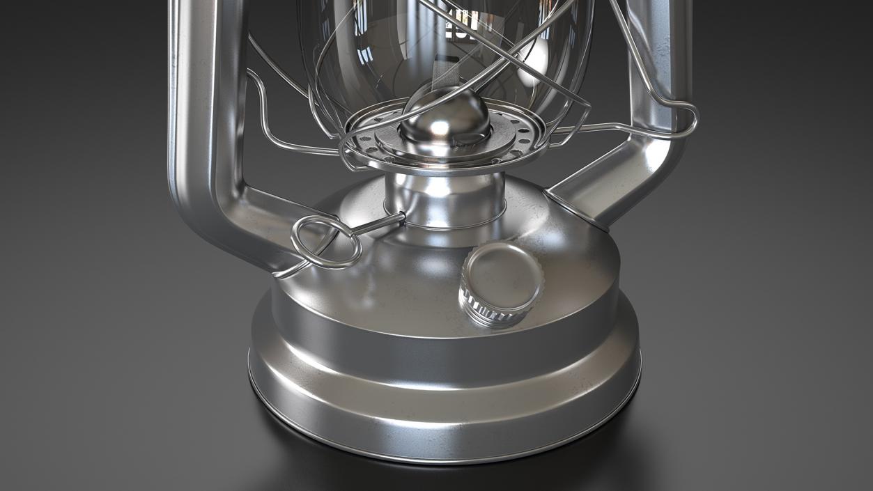 Stainless Steel Kerosene Lamp 3D model