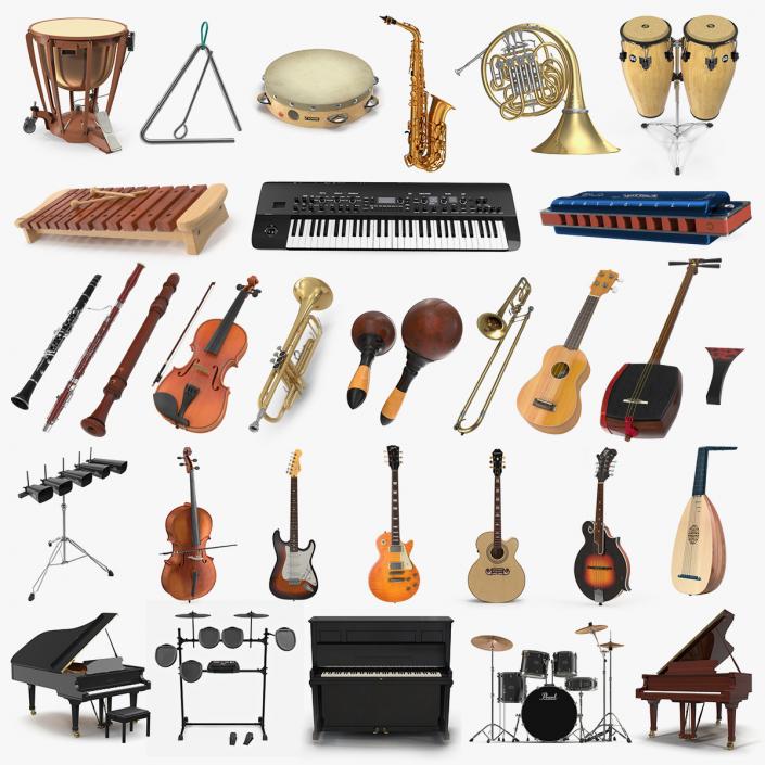 3D Musical Instruments Collection 10 model