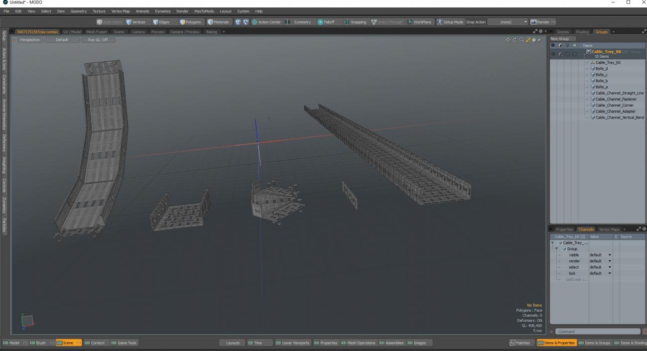 Cable Tray Kit 3D model